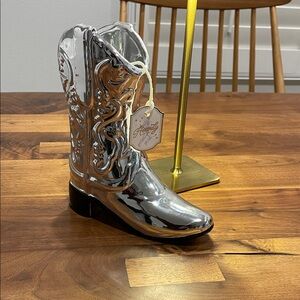 Metallic Cowboy Boot Candle